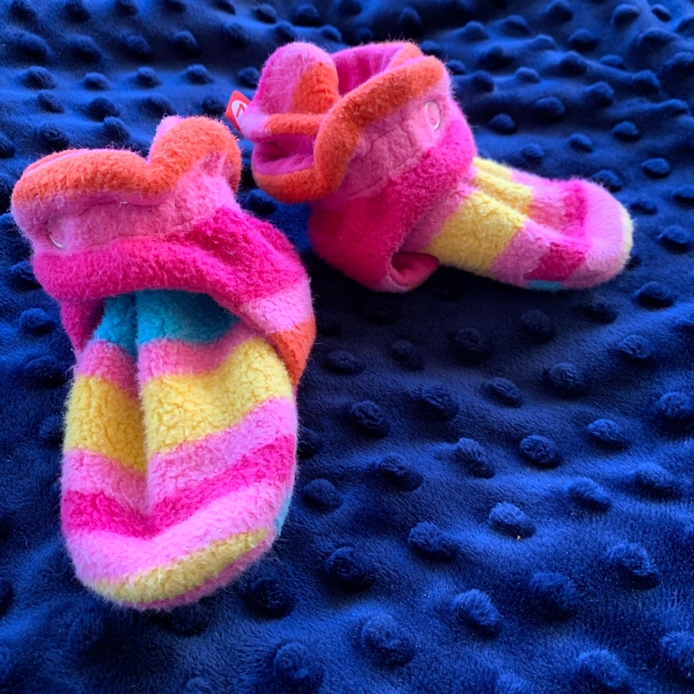 Zutano rainbow booties